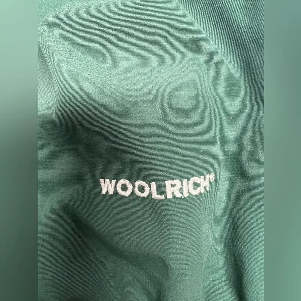 Woolrich Gator Tours Zip Up Hooded Windbreaker Jacket Men's 2XL Green